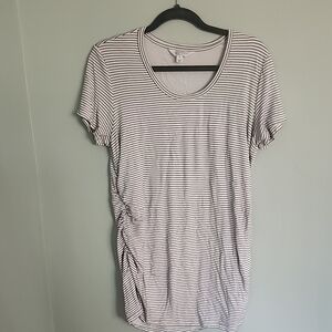 Striped Scoop Neck Relaxed Fit Tee